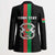 Personalized Burkina Faso Striped Blazer African Mud Cloth Pattern - Black - Wonder Print Shop