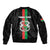 Personalized Burkina Faso Striped Bomber Jacket African Mud Cloth Pattern - Black - Wonder Print Shop