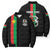 Personalized Burkina Faso Striped Bomber Puffer Jacket African Mud Cloth Pattern - Black - Wonder Print Shop