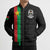 Personalized Burkina Faso Striped Bomber Puffer Jacket African Mud Cloth Pattern - Black - Wonder Print Shop