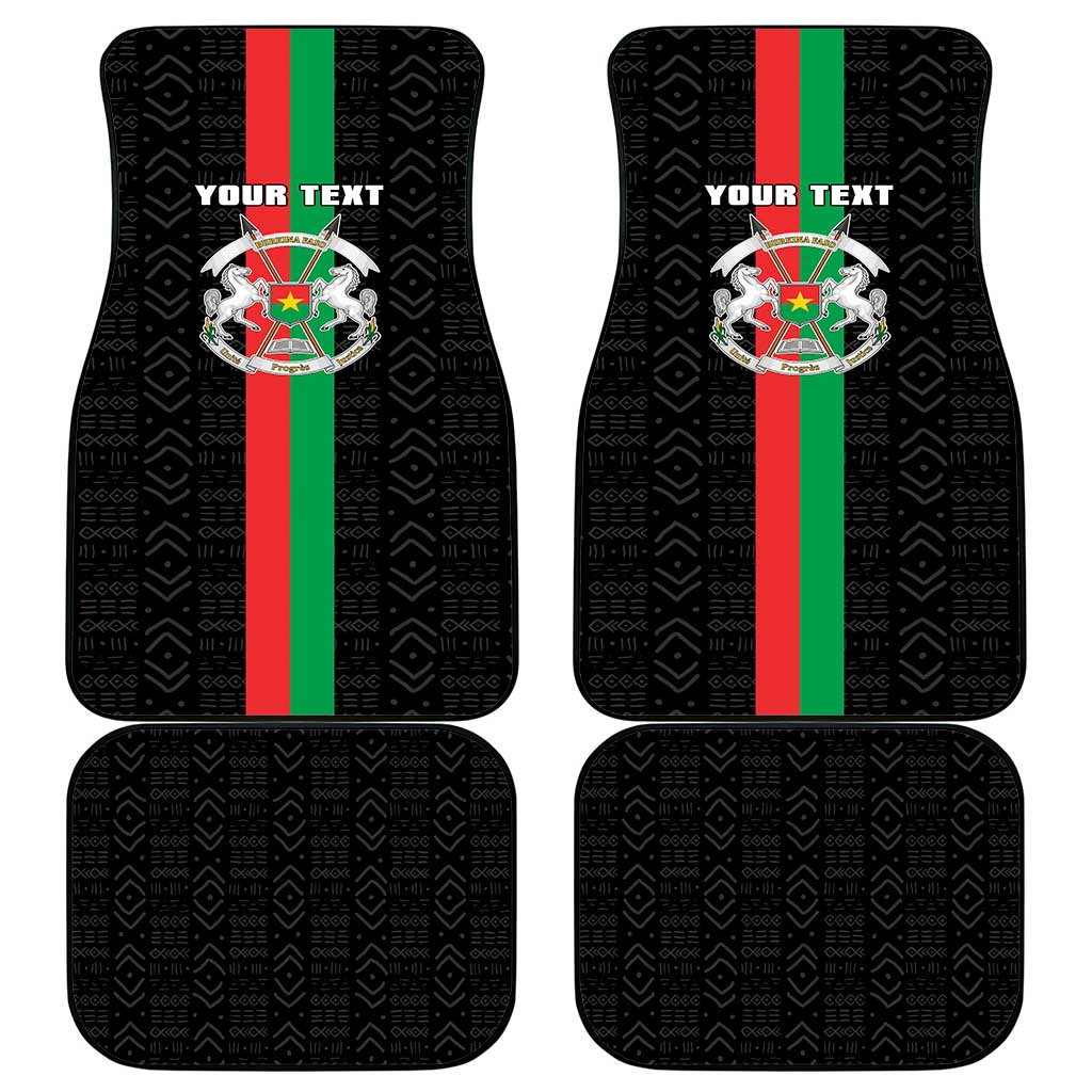 Burkina Faso Striped Car Mats African Mud Cloth Pattern - Black - Wonder Print Shop