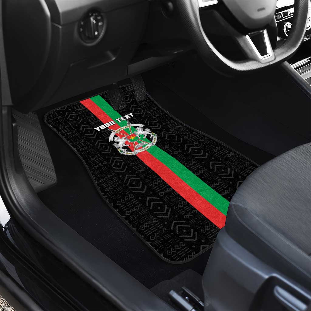 Burkina Faso Striped Car Mats African Mud Cloth Pattern - Black - Wonder Print Shop