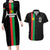 Personalized Burkina Faso Striped Couples Matching Long Sleeve Bodycon Dress and Hawaiian Shirt African Mud Cloth Pattern - Black - Wonder Print Shop