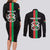 Personalized Burkina Faso Striped Couples Matching Long Sleeve Bodycon Dress and Long Sleeve Button Shirt African Mud Cloth Pattern - Black - Wonder Print Shop