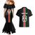 Personalized Burkina Faso Striped Couples Matching Mermaid Dress and Hawaiian Shirt African Mud Cloth Pattern - Black - Wonder Print Shop