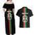 Personalized Burkina Faso Striped Couples Matching Off Shoulder Maxi Dress and Hawaiian Shirt African Mud Cloth Pattern - Black - Wonder Print Shop