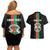 Personalized Burkina Faso Striped Couples Matching Off Shoulder Short Dress and Hawaiian Shirt African Mud Cloth Pattern - Black - Wonder Print Shop