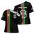 Personalized Burkina Faso Striped Cross Shoulder Shirt African Mud Cloth Pattern - Black - Wonder Print Shop