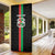 Personalized Burkina Faso Striped Door Cover African Mud Cloth Pattern - Black - Wonder Print Shop