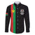 Personalized Burkina Faso Striped Family Matching Long Sleeve Bodycon Dress and Hawaiian Shirt African Mud Cloth Pattern - Black - Wonder Print Shop