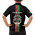 Personalized Burkina Faso Striped Family Matching Off The Shoulder Long Sleeve Dress and Hawaiian Shirt African Mud Cloth Pattern - Black - Wonder Print Shop