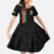 Personalized Burkina Faso Striped Family Matching Off The Shoulder Long Sleeve Dress and Hawaiian Shirt African Mud Cloth Pattern - Black - Wonder Print Shop