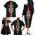 Personalized Burkina Faso Striped Family Matching Off The Shoulder Long Sleeve Dress and Hawaiian Shirt African Mud Cloth Pattern - Black - Wonder Print Shop