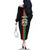 Personalized Burkina Faso Striped Family Matching Off The Shoulder Long Sleeve Dress and Hawaiian Shirt African Mud Cloth Pattern - Black - Wonder Print Shop