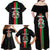 Personalized Burkina Faso Striped Family Matching Off Shoulder Maxi Dress and Hawaiian Shirt African Mud Cloth Pattern - Black - Wonder Print Shop