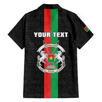 Personalized Burkina Faso Striped Family Matching Off Shoulder Maxi Dress and Hawaiian Shirt African Mud Cloth Pattern - Black - Wonder Print Shop