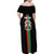Personalized Burkina Faso Striped Family Matching Off Shoulder Maxi Dress and Hawaiian Shirt African Mud Cloth Pattern - Black - Wonder Print Shop