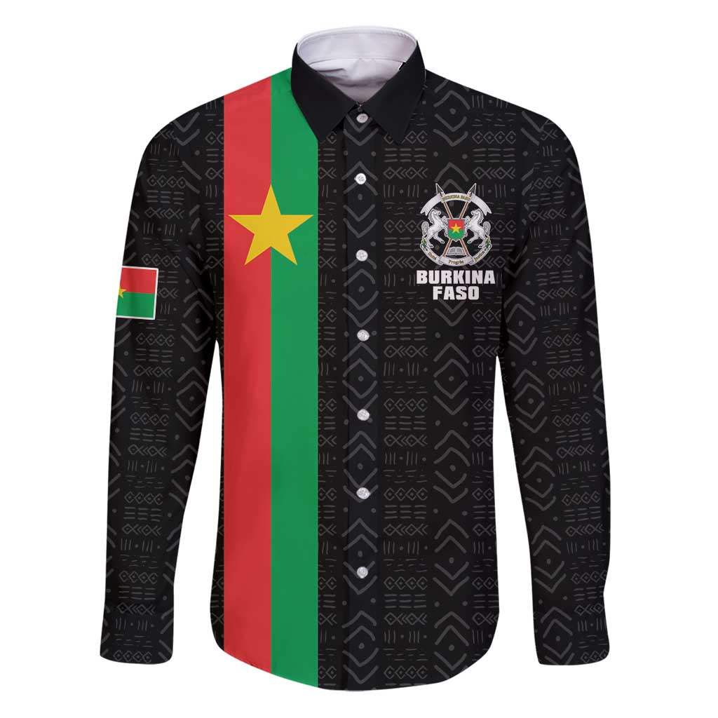 Personalized Burkina Faso Striped Family Matching Puletasi and Hawaiian Shirt African Mud Cloth Pattern - Black - Wonder Print Shop