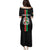 Personalized Burkina Faso Striped Family Matching Puletasi and Hawaiian Shirt African Mud Cloth Pattern - Black - Wonder Print Shop