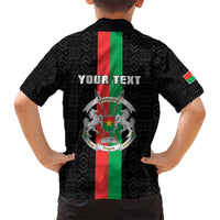 Personalized Burkina Faso Striped Family Matching Summer Maxi Dress and Hawaiian Shirt African Mud Cloth Pattern - Black - Wonder Print Shop