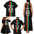 Personalized Burkina Faso Striped Family Matching Tank Maxi Dress and Hawaiian Shirt African Mud Cloth Pattern - Black - Wonder Print Shop