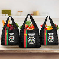 Burkina Faso Striped Grocery Bag African Mud Cloth Pattern - Black - Wonder Print Shop