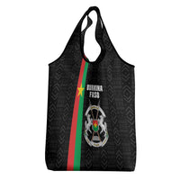 Burkina Faso Striped Grocery Bag African Mud Cloth Pattern - Black - Wonder Print Shop