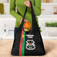 Burkina Faso Striped Grocery Bag African Mud Cloth Pattern - Black - Wonder Print Shop