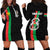 Personalized Burkina Faso Striped Hoodie Dress African Mud Cloth Pattern - Black - Wonder Print Shop