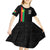 Personalized Burkina Faso Striped Kid Short Sleeve Dress African Mud Cloth Pattern - Black - Wonder Print Shop