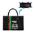 Burkina Faso Striped Leather Bag African Mud Cloth Pattern - Black - Wonder Print Shop