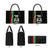 Burkina Faso Striped Leather Bag African Mud Cloth Pattern - Black - Wonder Print Shop