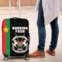 Burkina Faso Striped Luggage Cover African Mud Cloth Pattern - Black - Wonder Print Shop