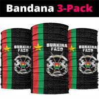 Burkina Faso Striped Neck Gaiter African Mud Cloth Pattern - Black - Wonder Print Shop