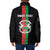 Personalized Burkina Faso Striped Padded Jacket African Mud Cloth Pattern - Black - Wonder Print Shop