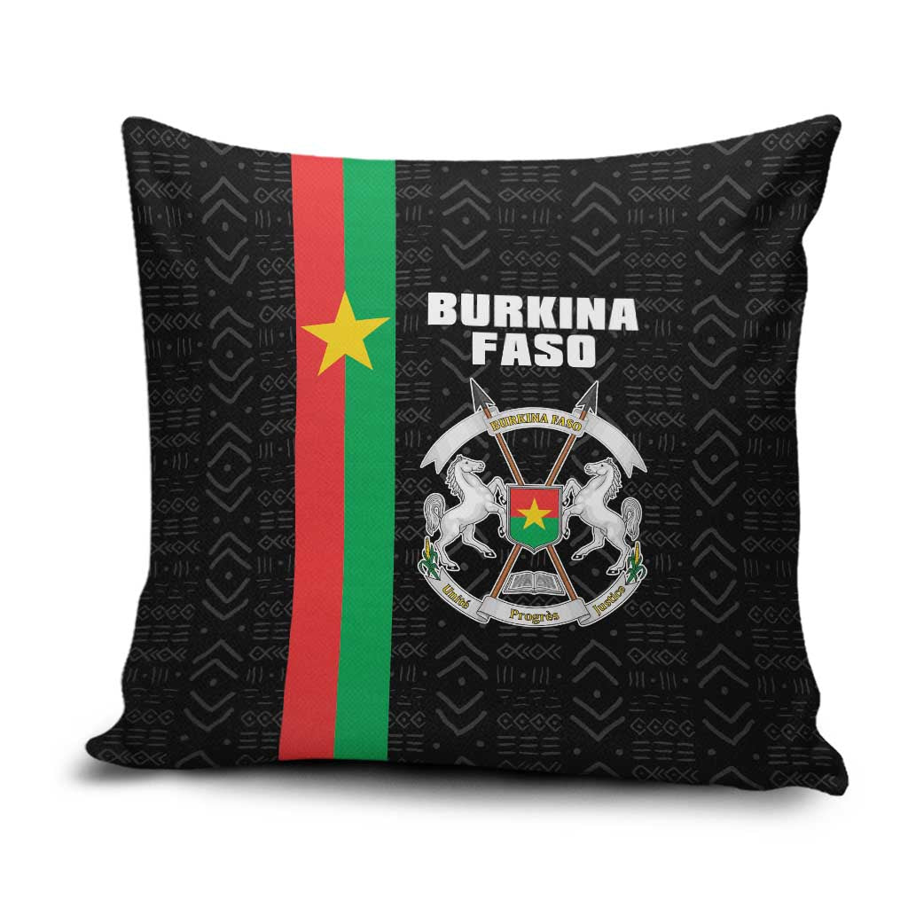 Burkina Faso Striped Pillow Cover African Mud Cloth Pattern - Black - Wonder Print Shop