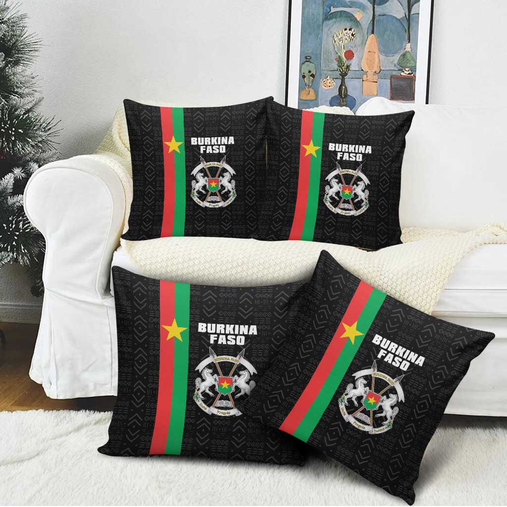 Burkina Faso Striped Pillow Cover African Mud Cloth Pattern - Black - Wonder Print Shop