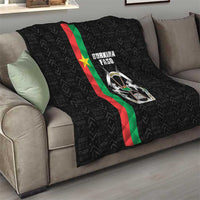 Burkina Faso Striped Quilt African Mud Cloth Pattern - Black - Wonder Print Shop