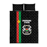 Burkina Faso Striped Quilt Bed Set African Mud Cloth Pattern - Black - Wonder Print Shop