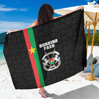 Burkina Faso Striped Sarong African Mud Cloth Pattern - Black - Wonder Print Shop