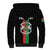 Personalized Burkina Faso Striped Sherpa Hoodie African Mud Cloth Pattern - Black - Wonder Print Shop