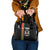 Burkina Faso Striped Shoulder Handbag African Mud Cloth Pattern - Black - Wonder Print Shop