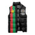 Personalized Burkina Faso Striped Sleeveless Puffer Jacket African Mud Cloth Pattern - Black - Wonder Print Shop