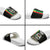 Burkina Faso Striped Slide Sandals African Mud Cloth Pattern - Black - Wonder Print Shop