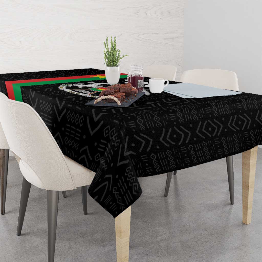 Burkina Faso Striped Tablecloth African Mud Cloth Pattern - Black - Wonder Print Shop