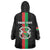 Personalized Burkina Faso Striped Wearable Blanket Hoodie African Mud Cloth Pattern - Black - Wonder Print Shop