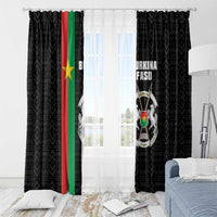Burkina Faso Striped Window Curtain African Mud Cloth Pattern - Black - Wonder Print Shop