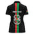 Personalized Burkina Faso Striped Women Polo Shirt African Mud Cloth Pattern - Black - Wonder Print Shop