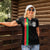 Personalized Burkina Faso Striped Women Polo Shirt African Mud Cloth Pattern - Black - Wonder Print Shop