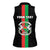 Personalized Burkina Faso Striped Women Sleeveless Polo Shirt African Mud Cloth Pattern - Black - Wonder Print Shop